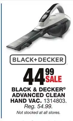 Blain's Farm & Fleet BLACK + DECKER ADVANCED CLEAN HAND VAC offer