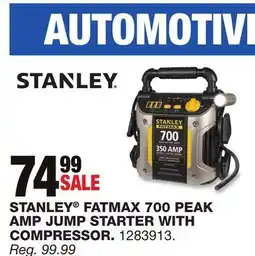 STANLEY FATMAX 700 PEAK AMP JUMP STARTER WITH COMPRESSOR