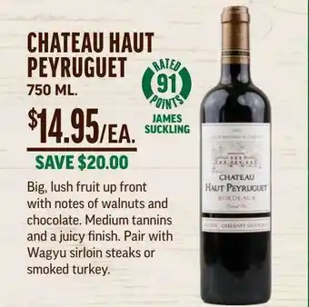 Central Market Chateau Haut Peyruguet offer