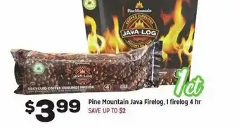 Grocery Outlet Pine Mountain Java Firelog offer