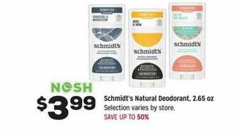 Grocery Outlet Schmidt's Natural Deodorant offer