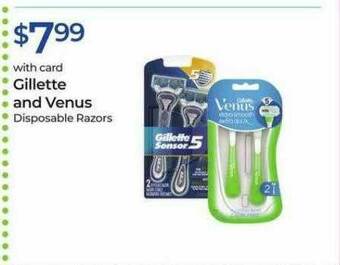 Rite Aid Gillette And Venus Disposable Razors offer