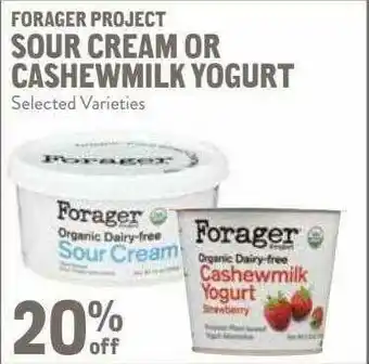 New Seasons Market Forager Project Sour Cream Or Cashewmilk Yogurt offer