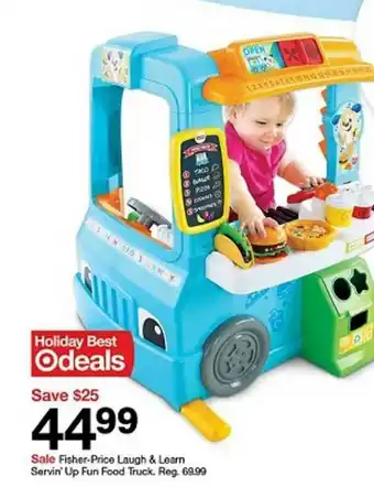 Target Fisher-price Laugh & Learn Servin'up Fun Food Truck offer