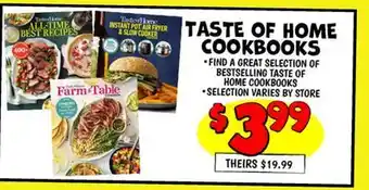 Ollie's TASTE OF HOME COOKBOOKS offer