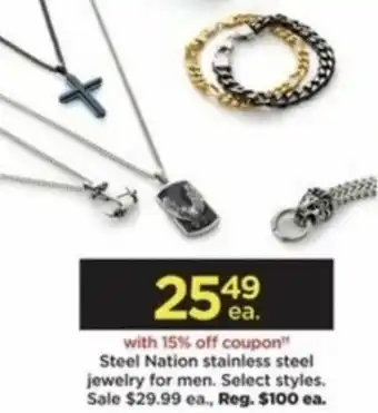 Kohl's Steel Nation Stainless Steel Jewelry For Men offer
