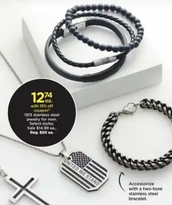 Kohl's 1913 Stainless Steel Jewelry For Men offer