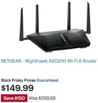 Best Buy Netgear-Nighthawk AX5200 Wi-Fi 6 Router offer