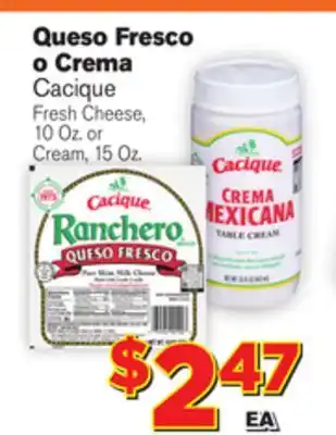 El Super Fresh Fresh Cheese 10 Oz. or Cream, 15 Oz offer