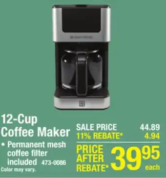 Menards West Bend Touchscreen Hot and Iced Coffee Maker - 12 Cup offer