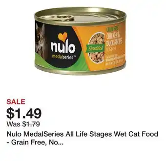 Petsmart Nulo MedalSeries All Life Stages Wet Cat Food - Grain Free, No Corn, Wheat & Soy, 3 Oz offer