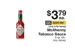 Fairway Store Market McIlhenny Tabasco Sauce offer