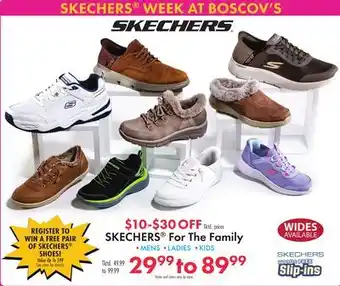 Boscov's SKECHERS For The Family offer