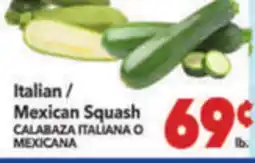 Vallarta Supermarkets Italian Mexican Squash offer