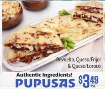 Vallarta Supermarkets PUPUSAS offer