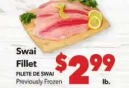 Vallarta Supermarkets Swai Fillet / FILETE DE SWAI offer