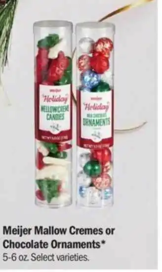 Meijer Meijer Mallow Cremes Or Chocolate Ornaments offer