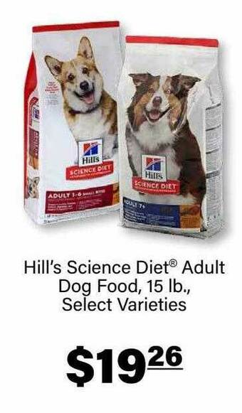 Commissary Hill's Science Diet Adult Dog Food Select Varieties offer