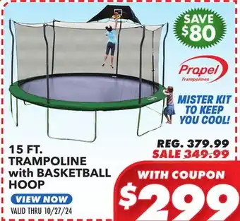 Big 5 Propel 15' Trampoline with Basketball Hoop offer
