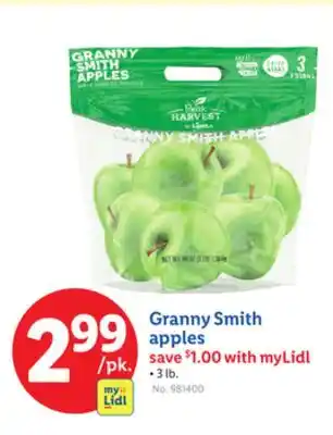 Lidl Granny Smith apples offer