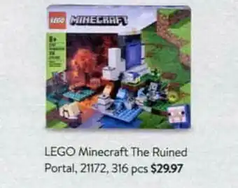 Walmart Lego Minecraft The Ruined Portal offer