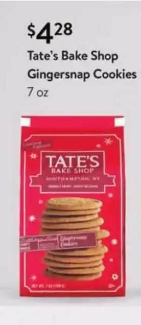 Walmart Tate's Bake Shop Gingersnap Cookies offer