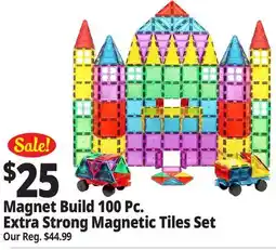 Ocean State Job Lot Magnet Build 100-Piece Extra Strong Magnetic Tiles Set offer
