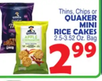 Bravo Supermarkets QUAKER MINI RICE CAKES offer