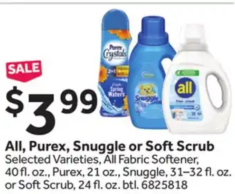 Stop&Shop All, Purex, Snuggle or Soft Scrub offer