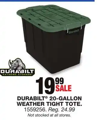 Blain's Farm & Fleet DURABILT 20-GALLON WEATHER TIGHT TOTE offer