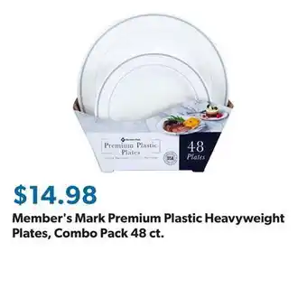 Sam's Club Member's Mark Premium Plastic Heavyweight Plates, Combo Pack 48 ct offer