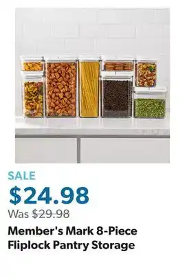 Sam's Club Member's Mark 8-Piece Fliplock Pantry Storage offer