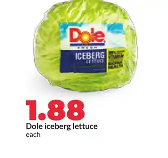 Hy-Vee Dole iceberg lettuce offer