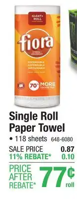 Menards Fiora Paper Towels - 1 Giant Roll offer