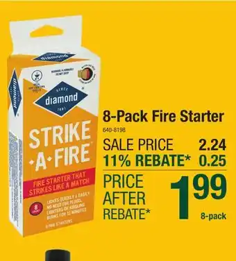 Menards Diamond Strike-A-Fire Fire Starter 8-Pack offer