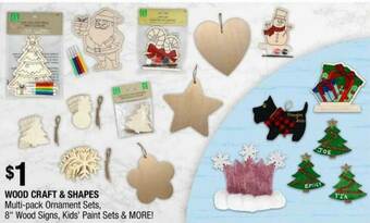 Dollar Tree Wood Craft & Shapes offer