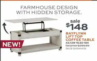 Slumberland Furniture Bayflynn Lift Top Coffee Table offer