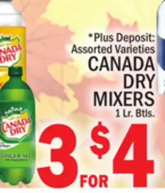 C Town CANADA DRY MIXERS offer