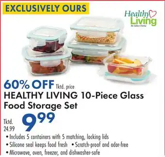 Boscov's HEALTHY LIVING 10-Piece Glass Food Storage Set offer