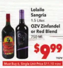 Vallarta Supermarkets Lolailo Sangria offer
