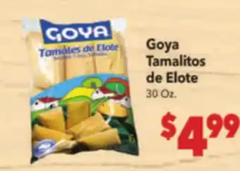 Vallarta Supermarkets Goya Tamalitos de Elote offer