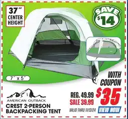 Big 5 American Outback Crest 2-Person Backpacking Tent offer