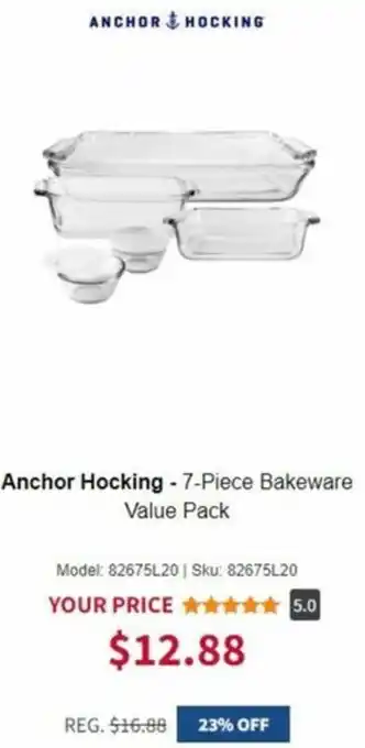 Anchor Hocking-7-Piece Bakeware Value Pack