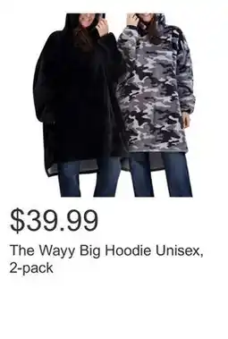 Costco The Wayy Big Hoodie Unisex, 2-pack offer
