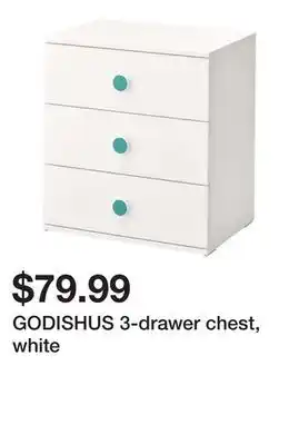 Ikea GODISHUS 3-drawer chest, white offer