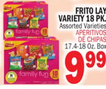 Bravo Supermarkets FRITO LAY VARIETY 18 PK offer