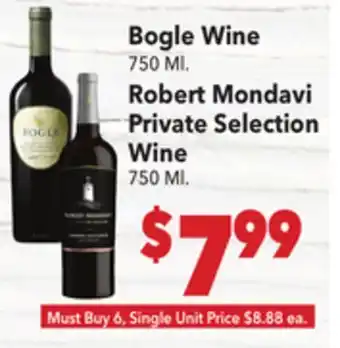 Vallarta Supermarkets Bogle Wine offer