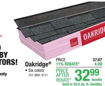 Menards Owens Corning Oakridge Brownwood Architectural Roofing Shingles (32.8 sq. ft.) offer