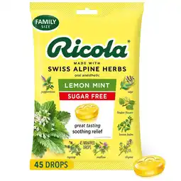 Walgreens Herb Throat Drops Sugar Free Lemon Mint offer