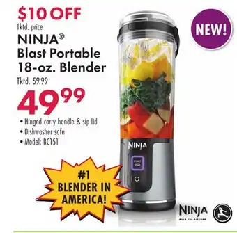 Boscov's NINJA Blast Portable 18-oz. Blender offer